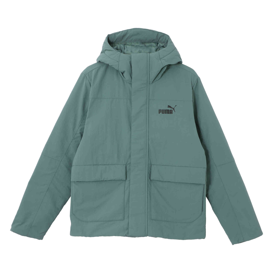 PUMA Puffer Jackets Men's Green Hooded Moderate Other