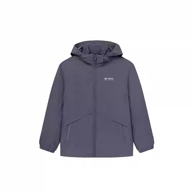 361° Letter Zippers Hooded Comfortable And Breathable Versatile Fleece Lined Thermal Trench Coat Men's