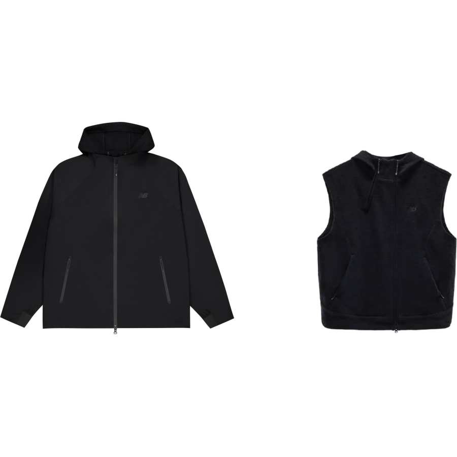 New Balance New Balance NB Grey Trench Coat Men's Two Piece Set Black