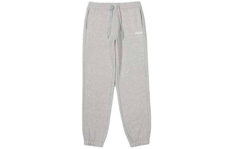 FILA Casual Pants Men's Gray Moderate Straight Fit Pants