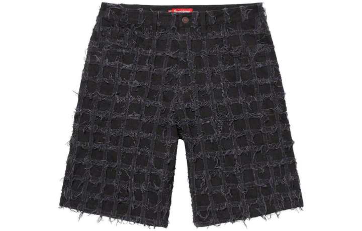 Supreme Supreme Frayed Patchwork Baggy Denim Short