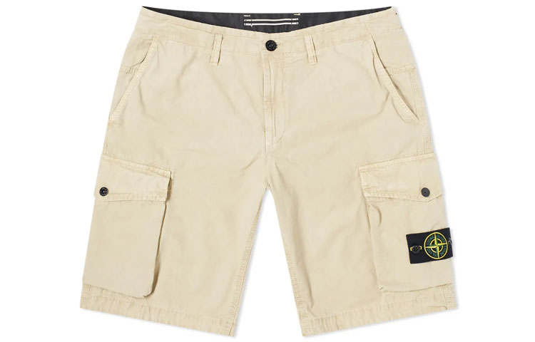 STONE ISLAND Canvas Cotton Cargo Shorts