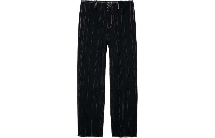 ZARA Casual Pants Men's Black Moderate Straight Fit Pants
