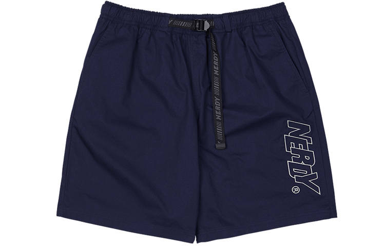 Nerdy Athleisure Loose Fit Shorts Men's Navy Blue