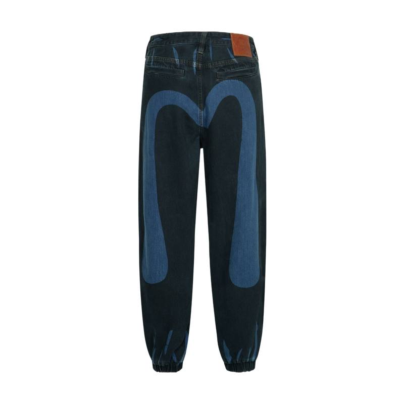 EVISU EVISU Jeans Men's Denim Black All Over Print
