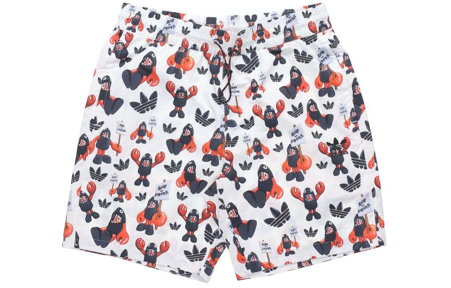 adidas originals X Philip Colbert Save The Lobster Shorts White