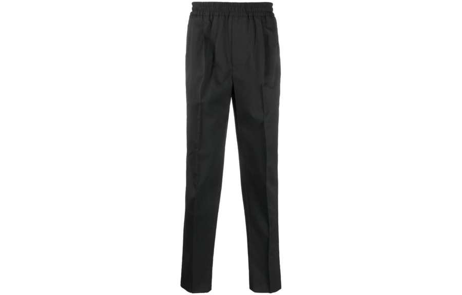 Ermenegildo Zegna Casual Pants Men's Black Moderate Straight Fit Pants