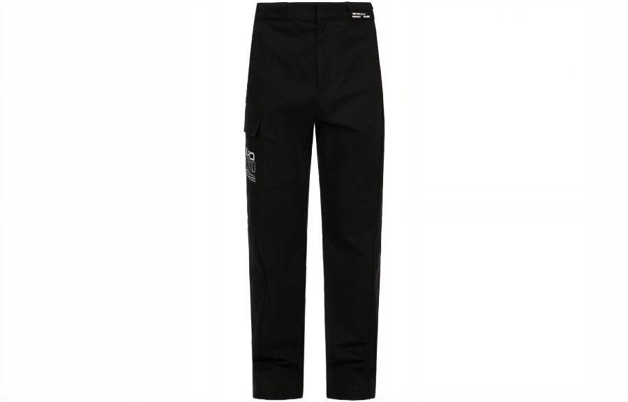 EVISU Casual Pants Men's Black Moderate Straight Fit Pants