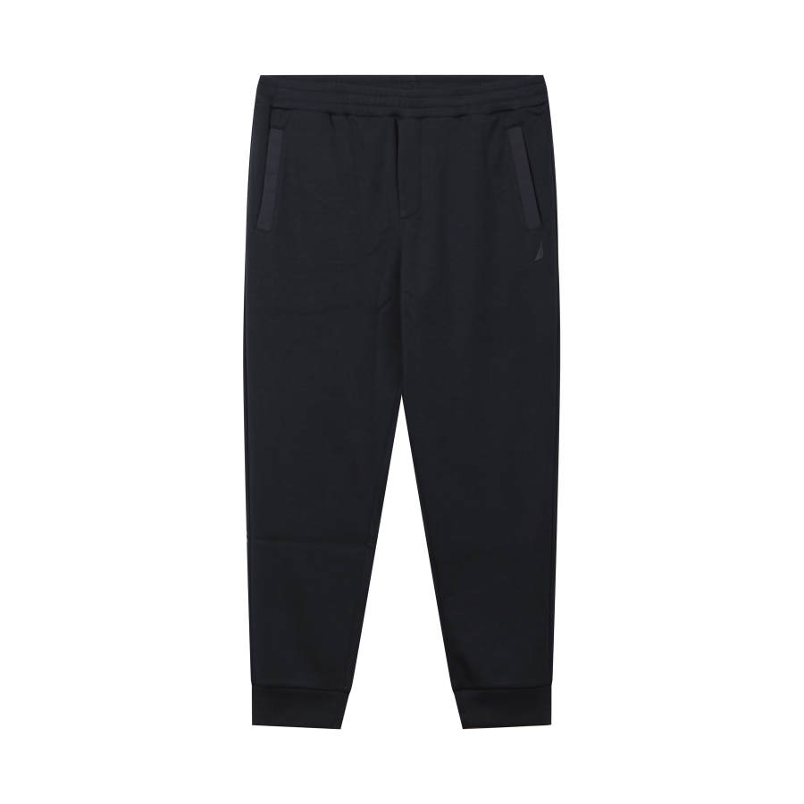 NAUTICA Thickened, Soft, And Comfortable Thermal Classic And Versatile Fleece Lined Knitted Sweatpants Men's Navy Blue
