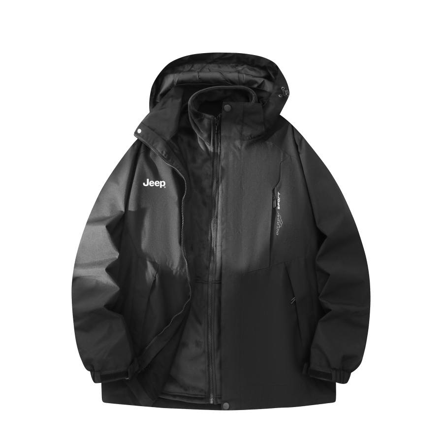 Jeep Jackets Unisex Detachable Hood Thickened