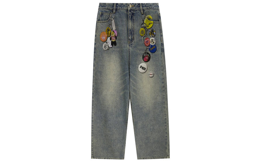 F426 Jeans Unisex Moderate Straight Fit Pants