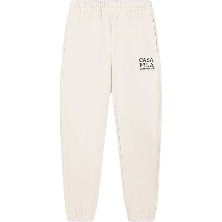 FILA ORIGINALE Knitted Sweatpants Unisex Cheese White
