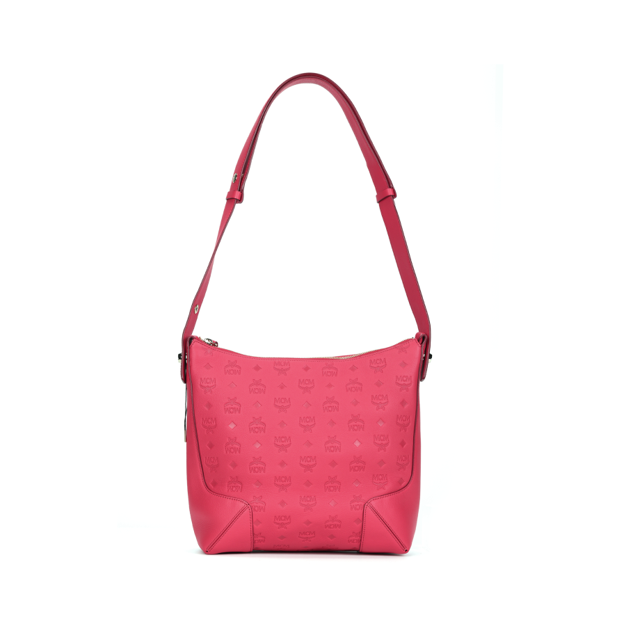 MCM Leather, Cow Leather Handbag, Crossbody Bag, Shoulder Bag Medium Women's Red