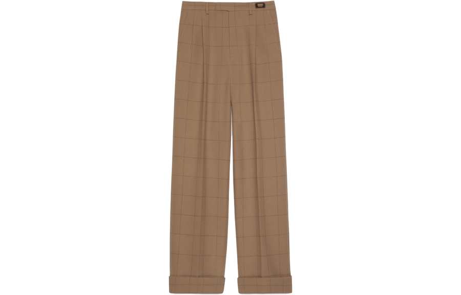 GUCCI Checked Wide-Leg Trousers