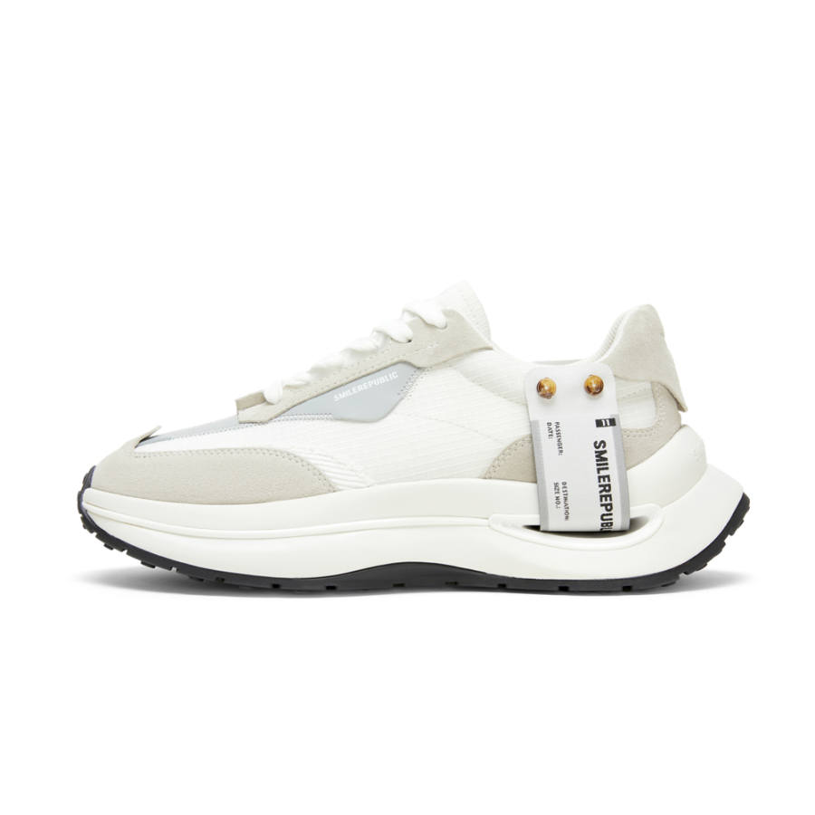 SMILEREPUBLIC Light Gray Vintage Jogging Low top Casual Shoes Unisex