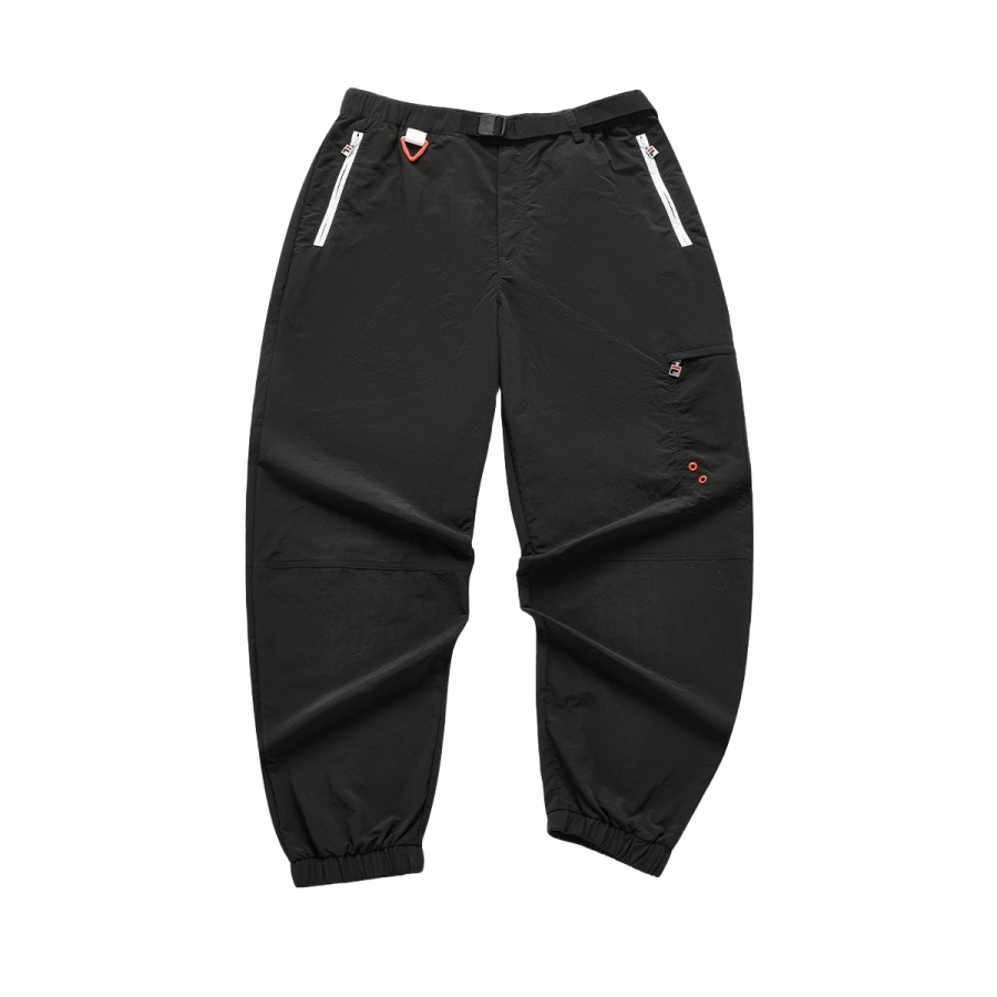 FILA FUSION Casual Pants Men's Black Moderate Cuffed Pants