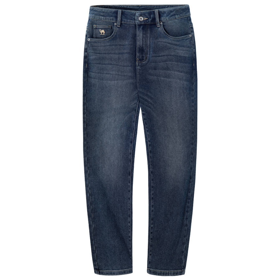 CAMEL Cone Water Repellent Oil Stain Resistant Washed Soft Stretch Warehouse Three Proofings Jeans Men's