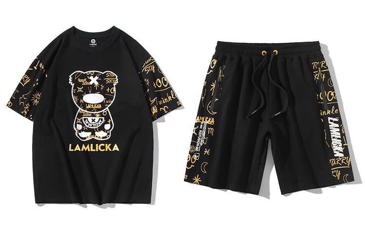 LAMLICKA Casual Sportswear Unisex Crew Neck Moderate