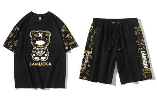 LAMLICKA Casual Sportswear Unisex Crew Neck Moderate