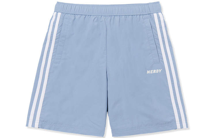 Nerdy Nerdy Casual Shorts Unisex Sky Blue Thin