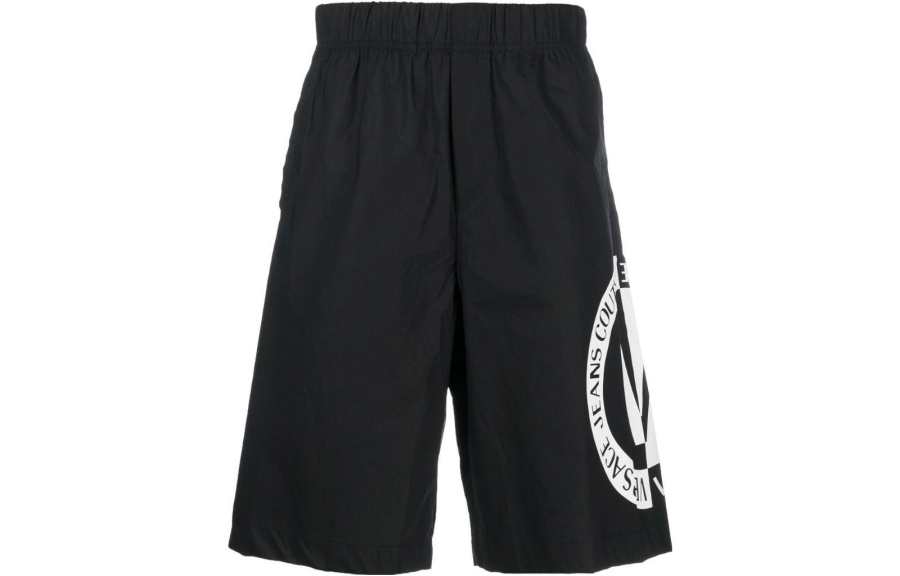 VERSACE JEANS COUTURE Logo Printed Elasticated Waistband Shorts