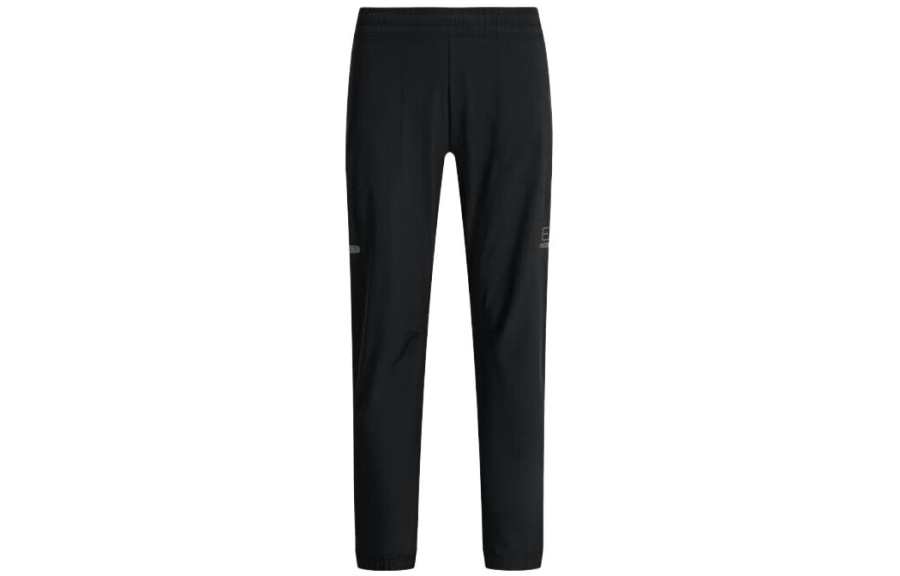 EMPORIO ARMANI EA7 Casual Pants Men's Black Moderate Cuffed Pants