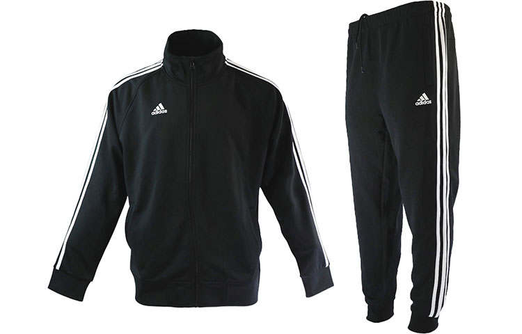 Adidas Adidas Casual Sportswear Men's Black Stand Collar Moderate