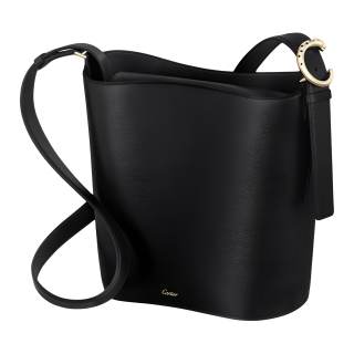 CARTIER PANTHÈRE Calfskin Shoulder Bag Small Women's Black