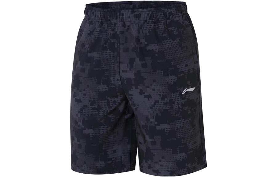 Li-Ning Li Ning Training Series Casual Shorts Men's Standard Black Print