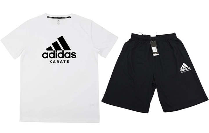 Adidas Adidas Casual Sportswear Men's White+Black Crew Neck Moderate