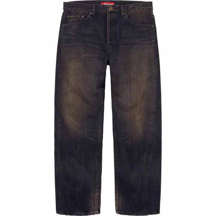 Supreme Supreme Distressed Loose Fit Selvedge Jean
