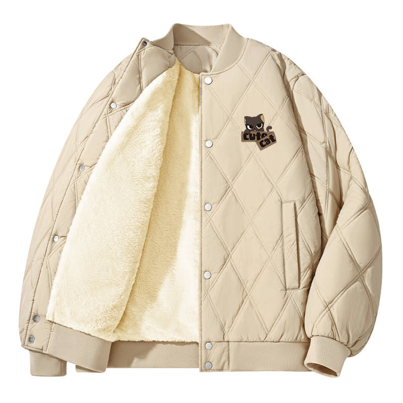 MINISO MINISO Puffer Jackets Unisex Baseball Collar Thickened