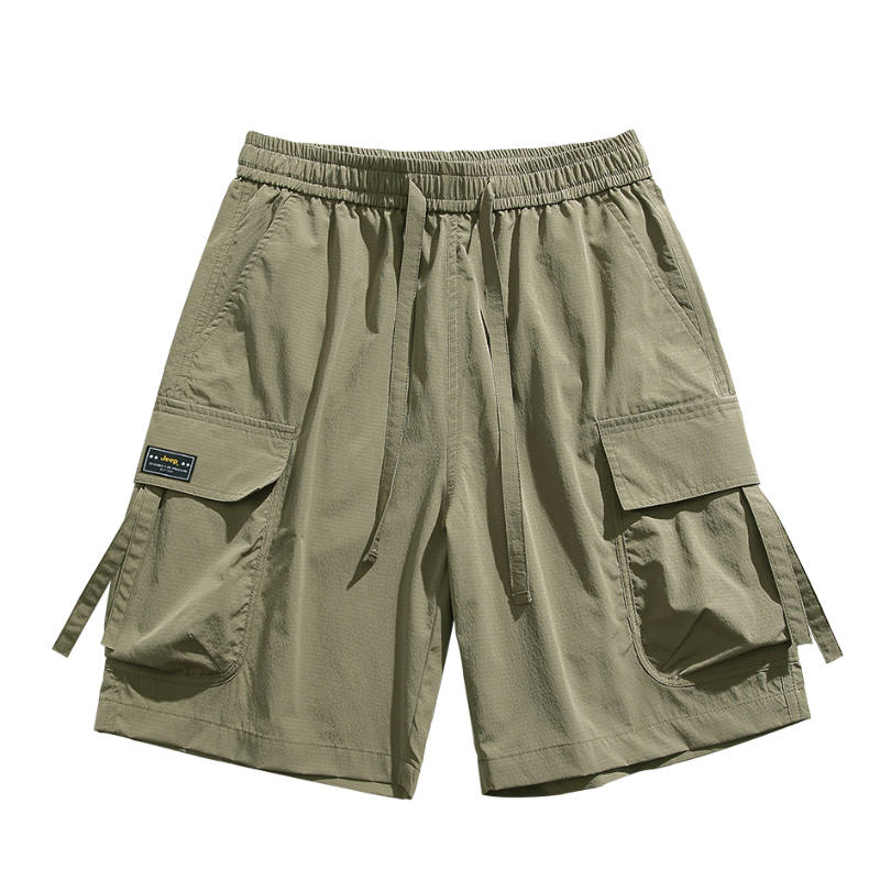 Jeep Lace Up Knee Length Large Pocket Cargo Shorts Unisex