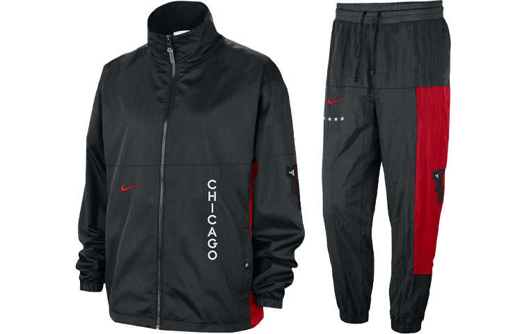 Nike Nike Chicago Bulls Starting 5 City Edition Casual Sportswear City Edition, Chicago Bulls Men's Black Red