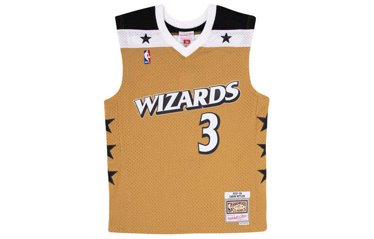 Mitchell Ness Mitchell Ness Basketball Jerseys Men's Brown Moderate Straight Fit