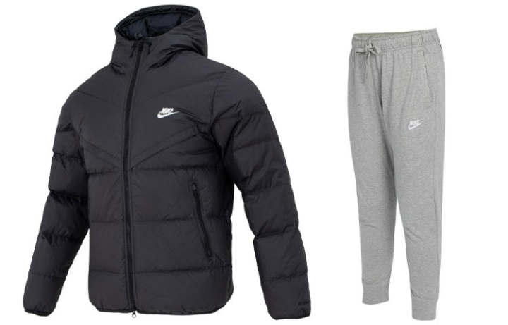 Nike Nike Casual Sportswear Men's Black Top+Gray Bottom