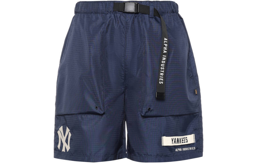 New Era X Alpha Industries Casual Shorts Unisex Navy Blue Moderate