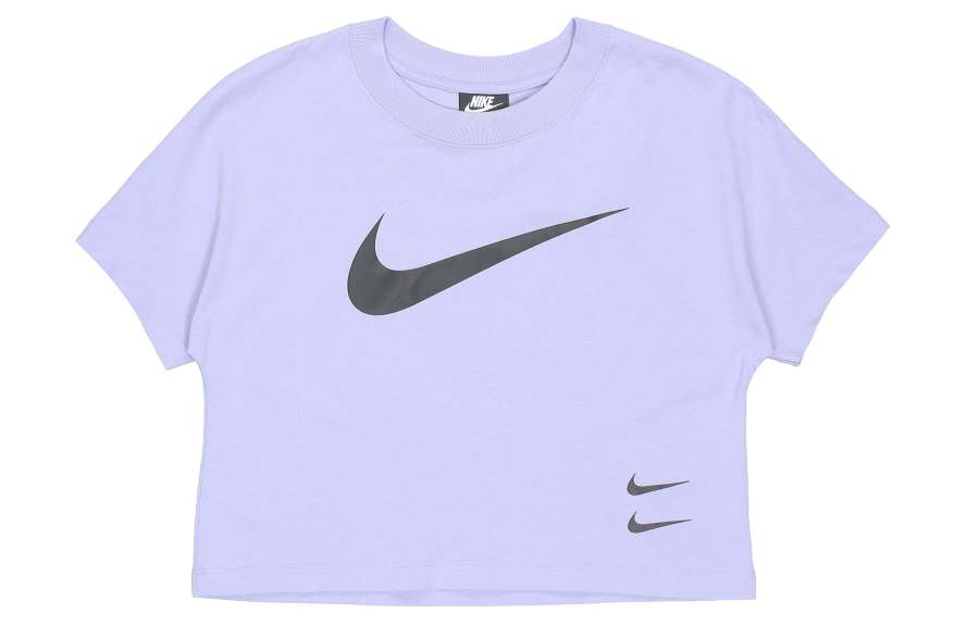 Nike Nike Crop Tops Women's Purple Crew Neck Moderate