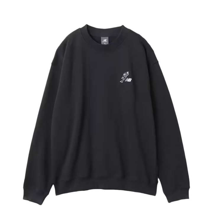 New Balance New Balance SS25 Crew Neck Baseball Sweatshirt Unisex Dark Gray