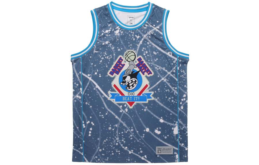 Li-Ning Li Ning Disney Basketball Jersey Men's Blue Spot All Over Print
