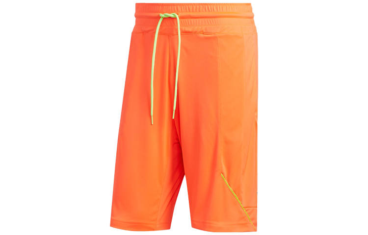 Adidas Adidas Basketball Shorts Men's Orange Moderate Straight Fit Pants
