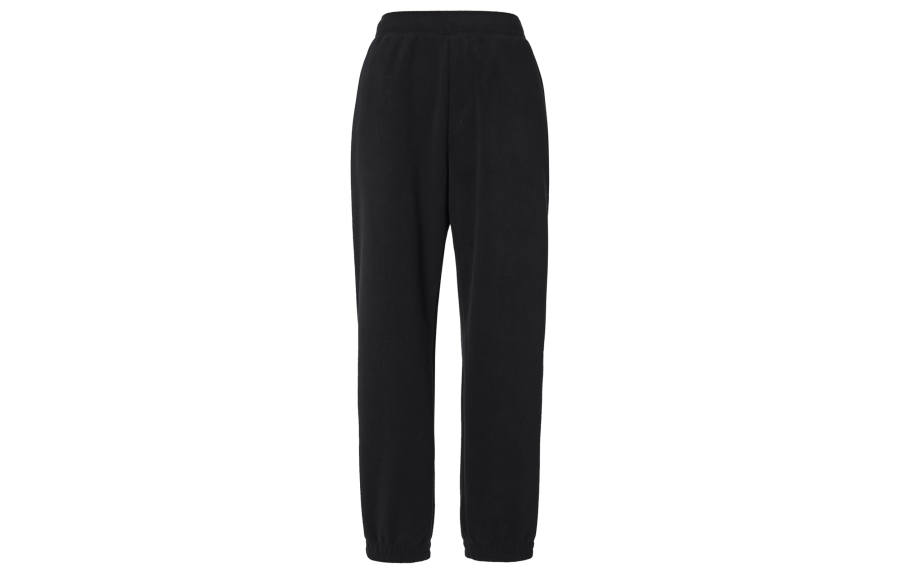 UNIQLO Solid Color Elastic Polar Fleece Windproof Sweatpants With Fleece Lining Casual Pants Unisex Black