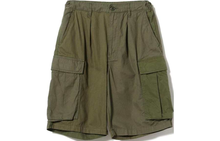 Beams Casual Shorts Men's Olive Green Moderate