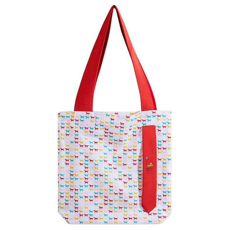 HERMES Cotton Handbag, Shoulder Bag Women's Red