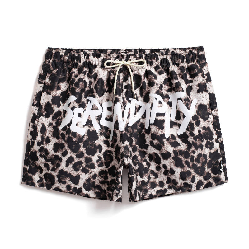 GAILANG Beach Shorts Men's Leopard Print