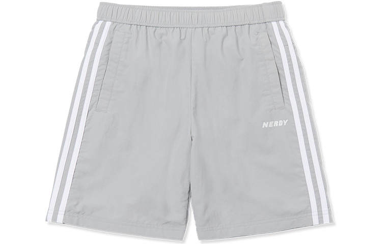 Nerdy Nerdy Casual Shorts Unisex Light Gray Thin