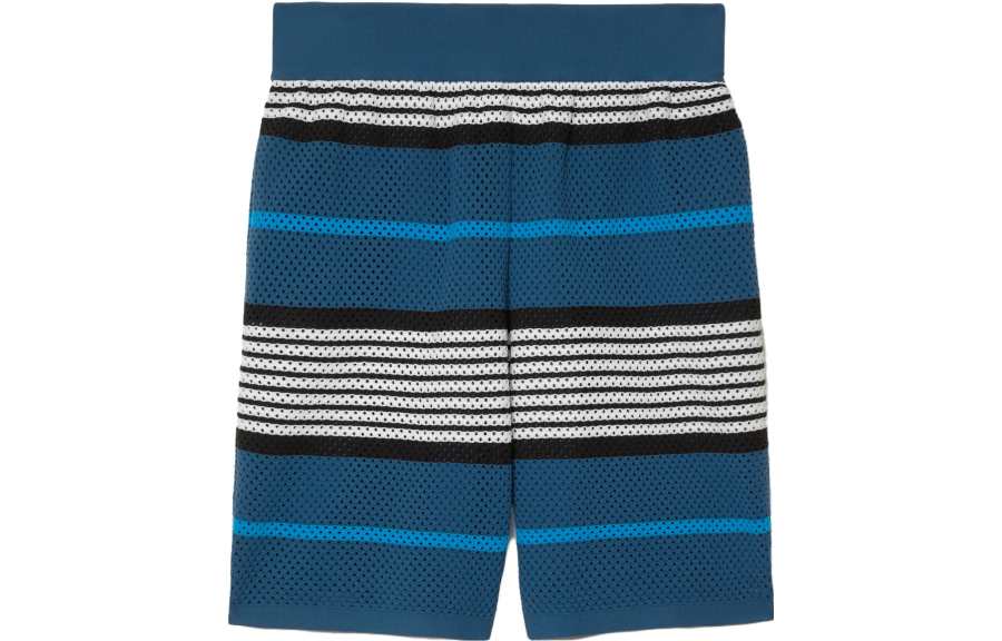 Burberry SS23 Men's Stripe Print Nylon Shorts Navy