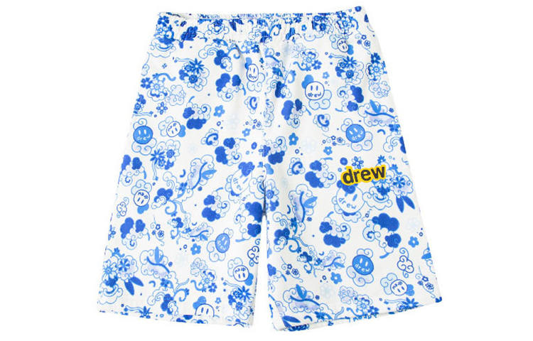 Drew house Smiley Collection Sports Shorts Unisex Danube Blue Moderate