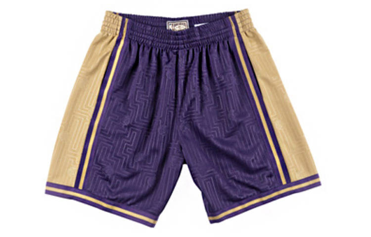 Mitchell Ness Mitchell Ness Basketball Shorts Men's Purple Gold