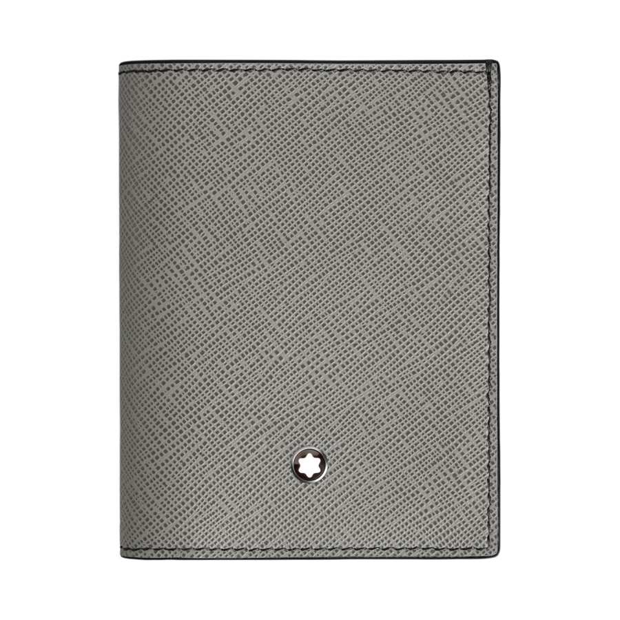 MONTBLANC MONTBLANC Leather Wallet Mini Men's Medium Gray